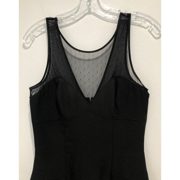 bebe Black Mesh Detailed Peplum Mini Dress - 4 - Picture 3 of 8